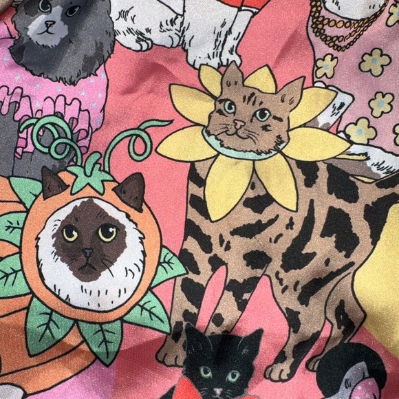 🌸[ Karen Mabon ] Fancy Dress Cats Pajama Short Sleeve Set - Picture 7 of 16